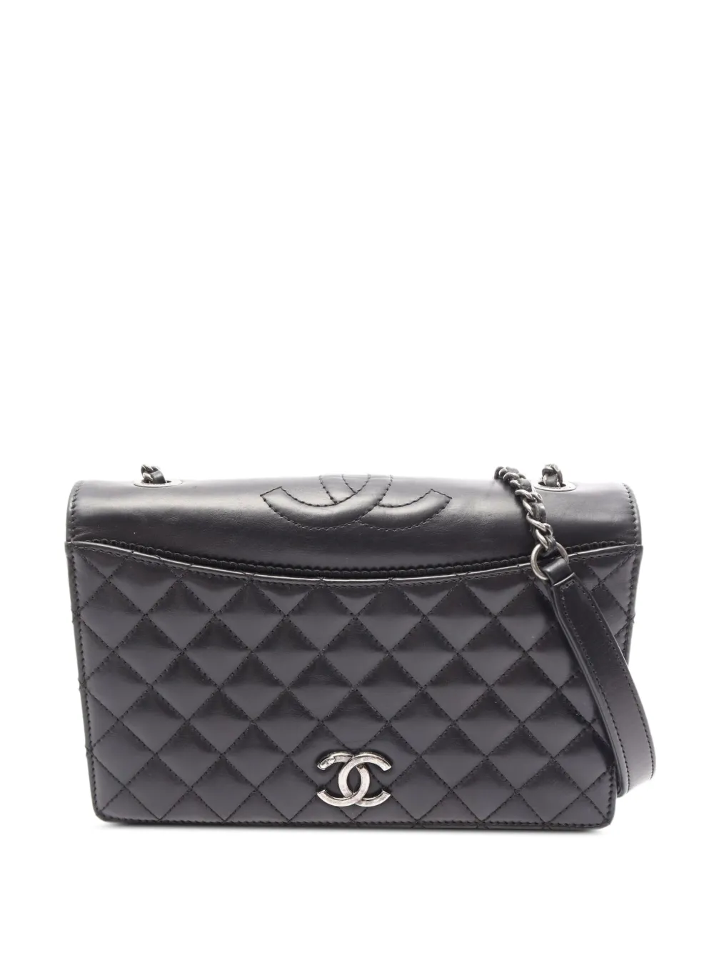 CHANEL Pre-Owned 2015-2016 Matelassé chain shoulder bag - Nero