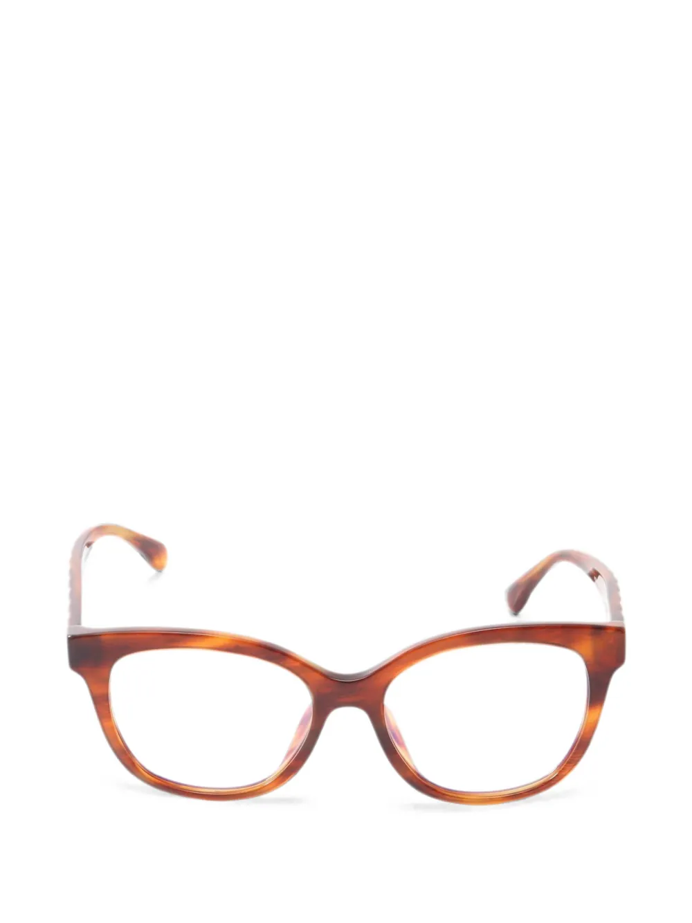 CHANEL Pre-Owned 1986-1988 Coco Mark Wellington glasses - Marrone