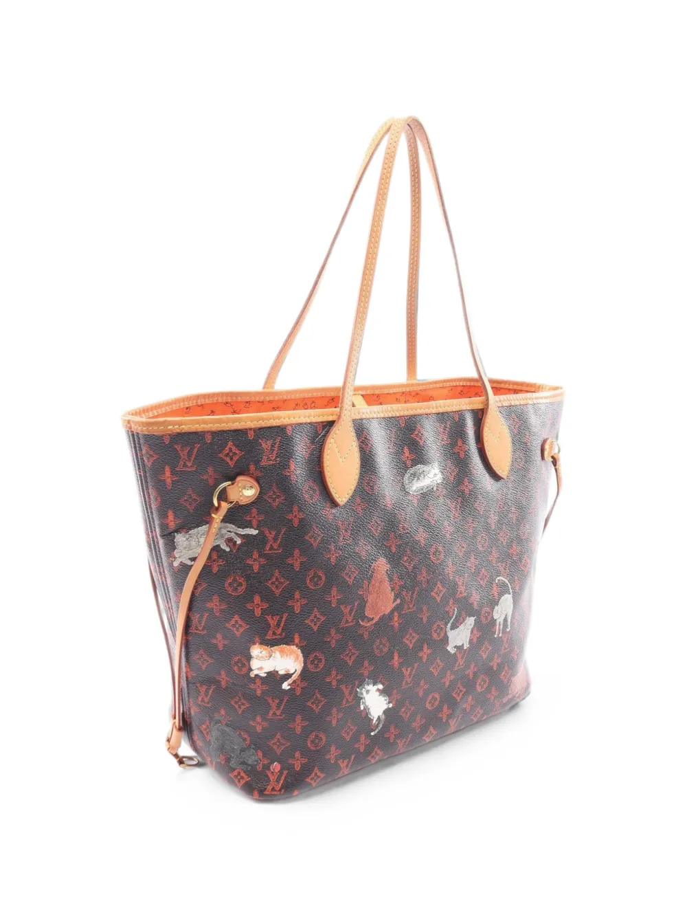 Louis Vuitton Pre-Owned x Grace Coddington 2018 MM Neverfull Catgram tote bag - Brown