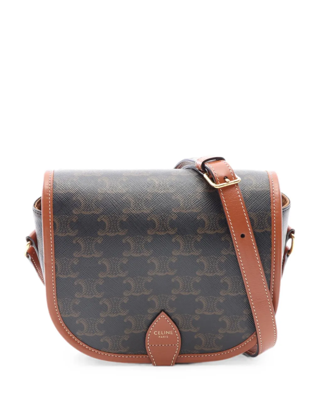 Celine Pre-Owned 2010s medium Folco Triomphe shoulder bag - Black
