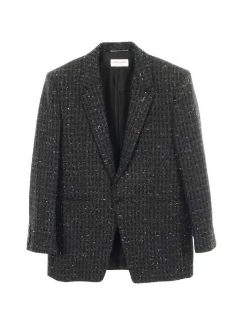 Saint Laurent Pre-Owned 2010s Cassandre pin-detail tailored jacket