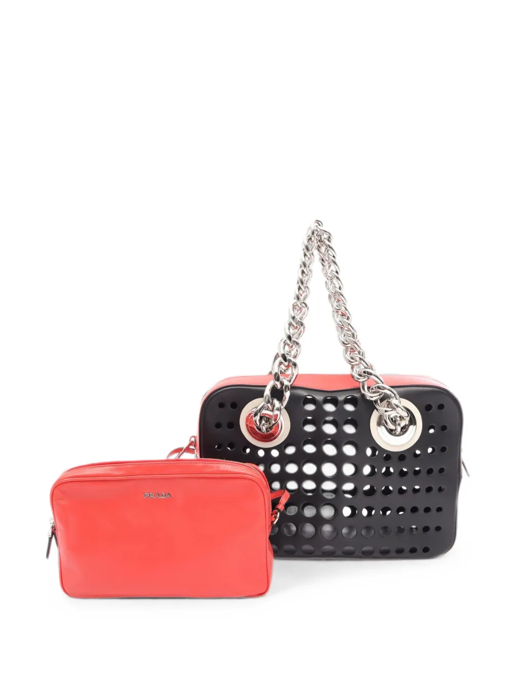 Prada Pre-Owned 2010s City Fori perforated shoulder bag - Red