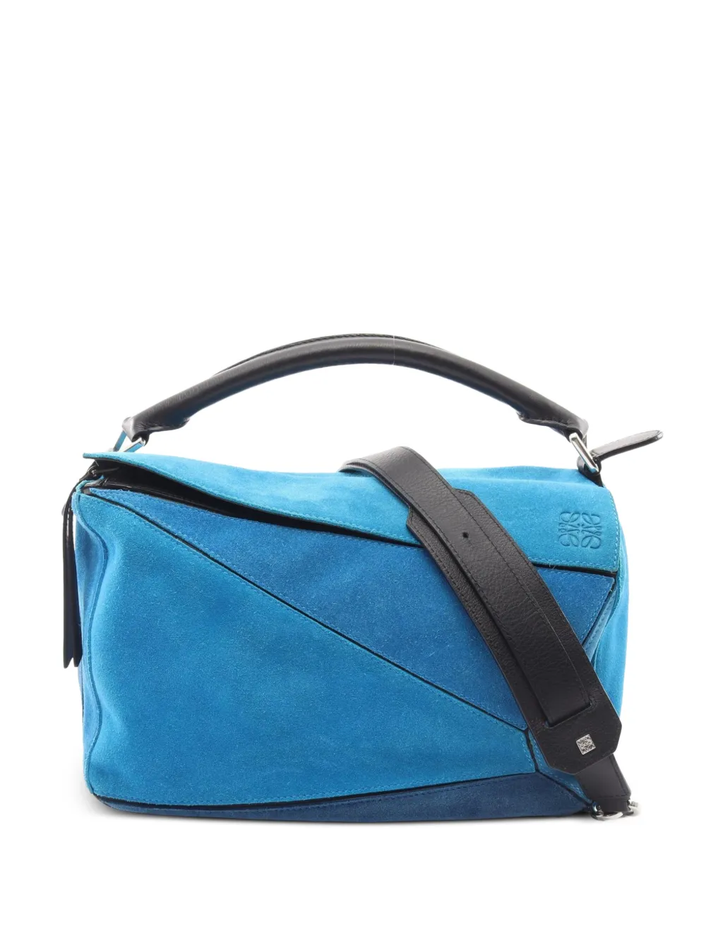 Loewe Pre-Owned 2000s Puzzle suede handbag - Blau