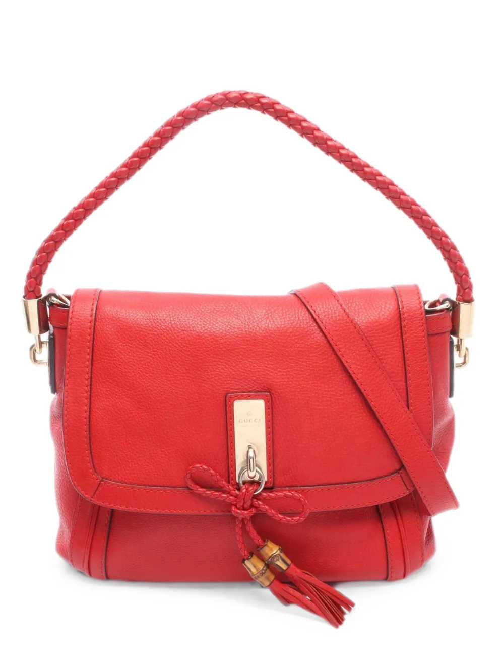 Gucci Pre-Owned 2010s Bella braided shoulder bag - Rosso