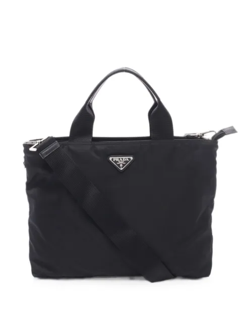 Prada Pre-Owned 2000s triangle logo tote bag