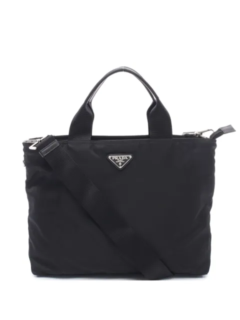 Prada Pre-Owned 2000s triangle logo tote bag