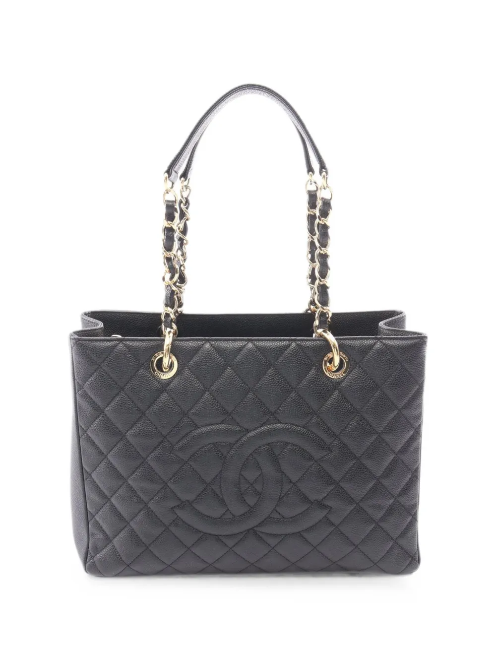 CHANEL Pre-Owned 2012-2013 Grand Shopping Matelassé tote bag - Black