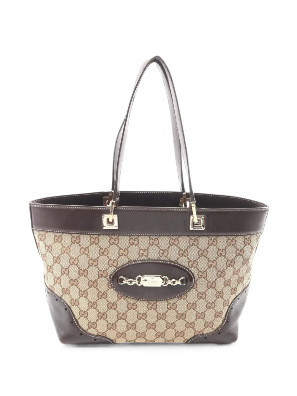 Gucci Pre-Owned 2000s GG Horsebit canvas tote bag - Neutrals