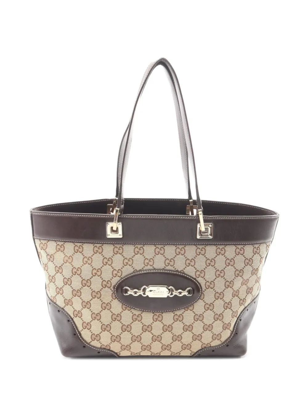 Gucci Pre-Owned 2000s GG Horsebit canvas tote bag - Toni neutri