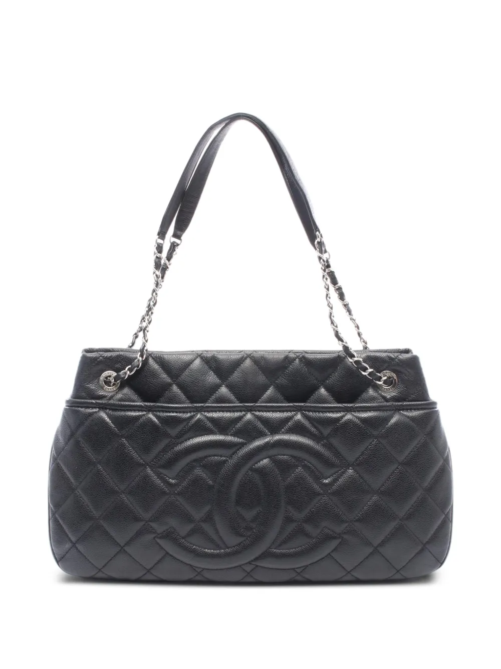 CHANEL Pre-Owned 2013-2014 Coco Mark Matelassé tote bag - Nero
