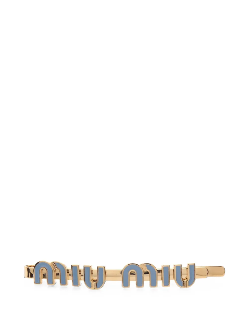 Miu Miu Pre-Owned 2020s logo hair clip - Gold