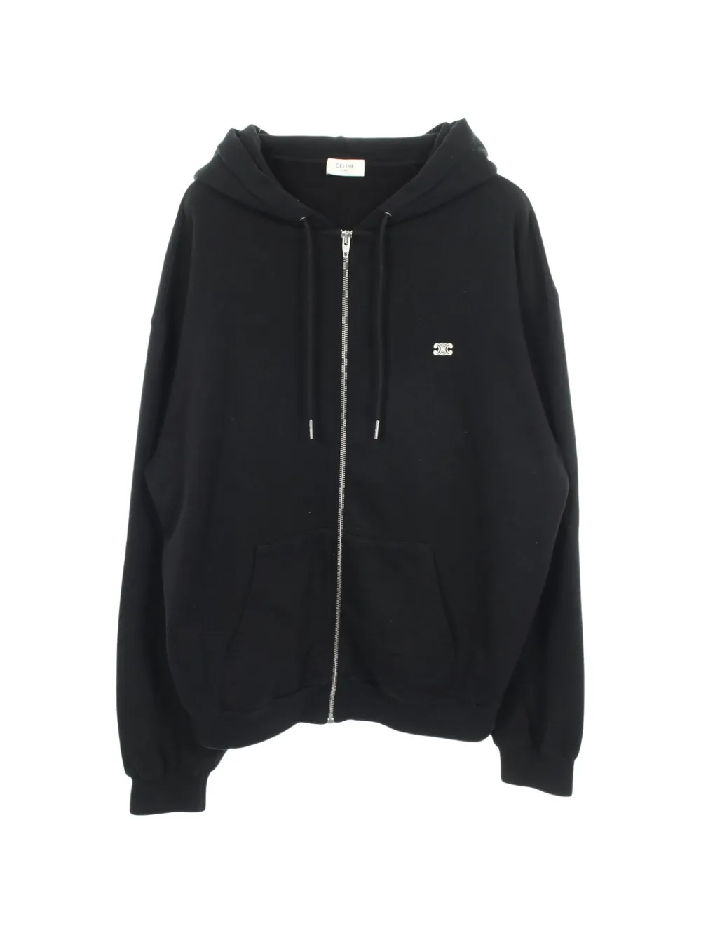 Celine Pre-Owned 2010s Triomphe embroidery hoodie - Black