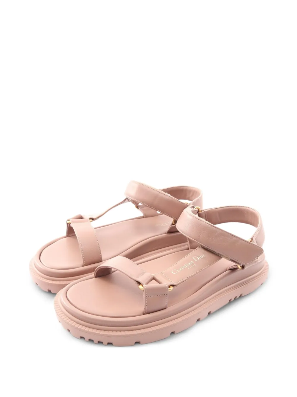 Christian Dior Pre-Owned 2020s D-Wave leather sandals - Rosa