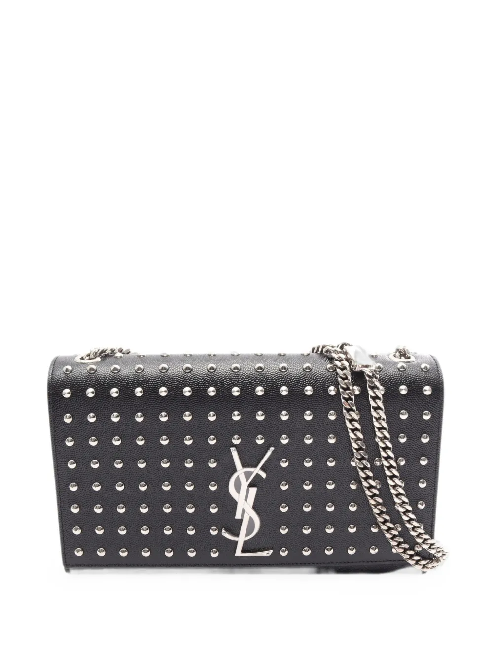 Saint Laurent Pre-Owned 2010s Kate studded shoulder bag - Black