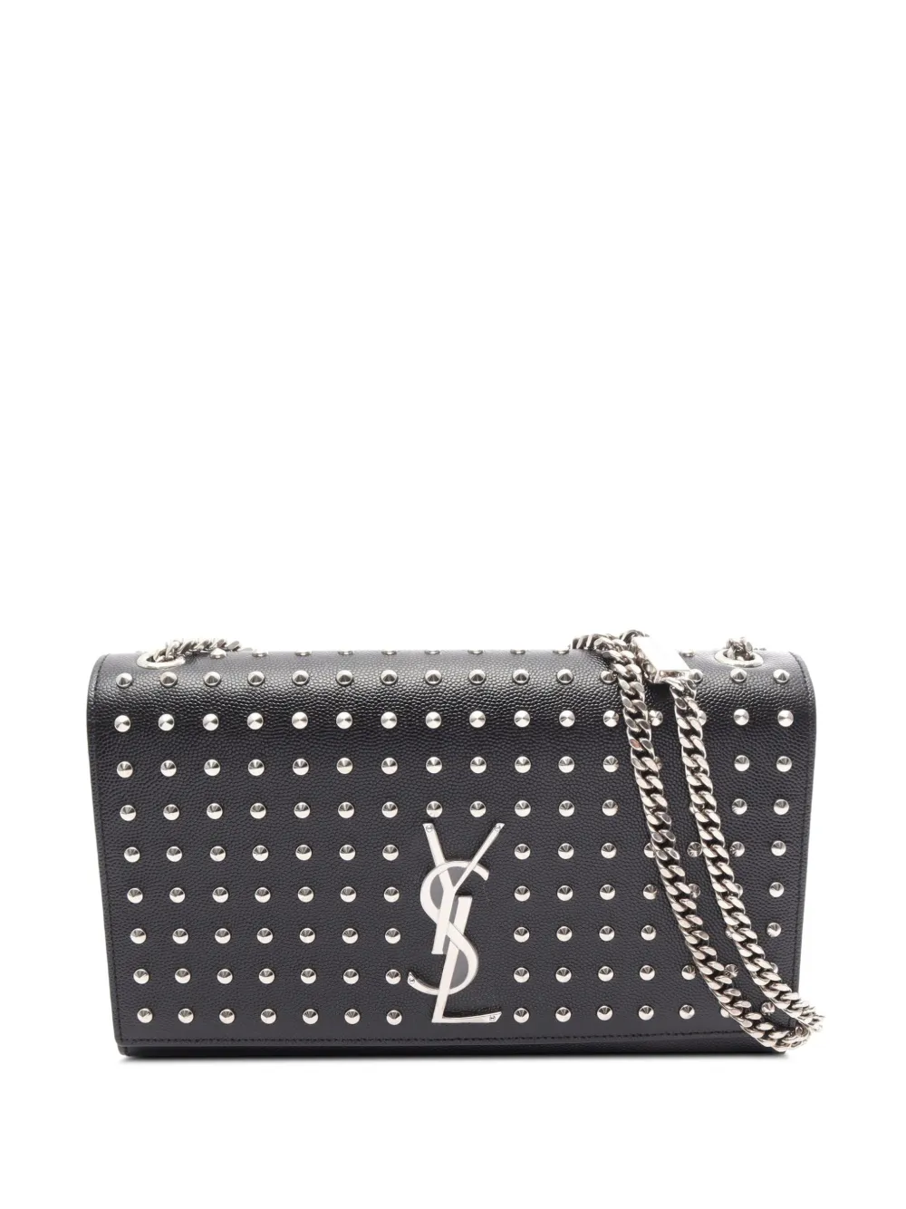 Saint Laurent Pre-Owned 2010s Kate studded shoulder bag - Nero