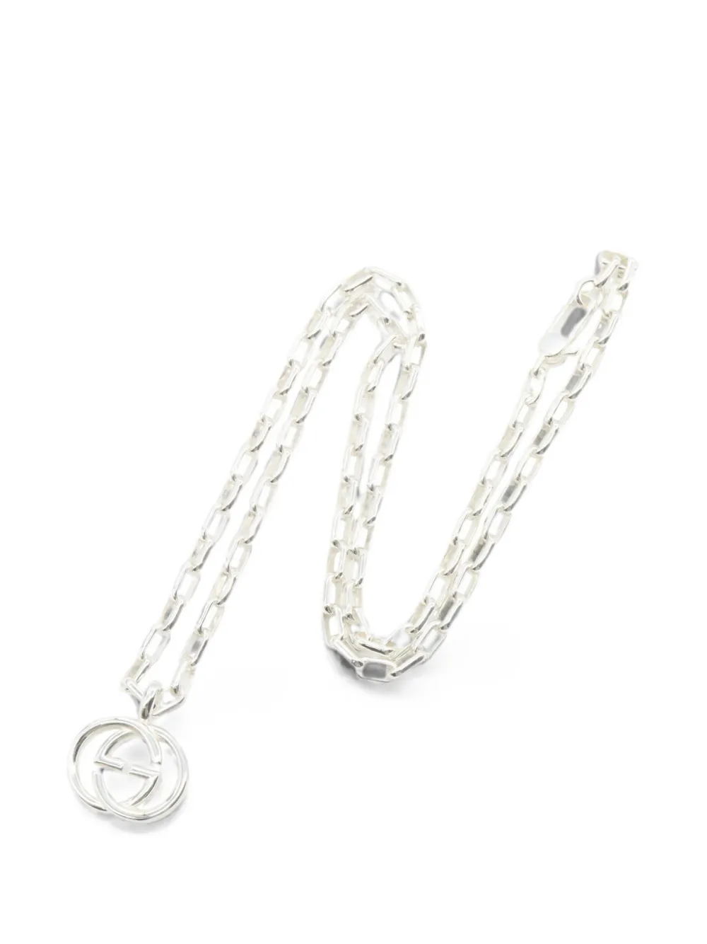 Gucci Pre-Owned 2010s Interlocking G pendant necklace - Silber