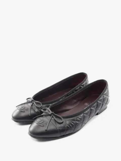 CHANEL Pre-Owned 1986-1988 matelassé ballet flats