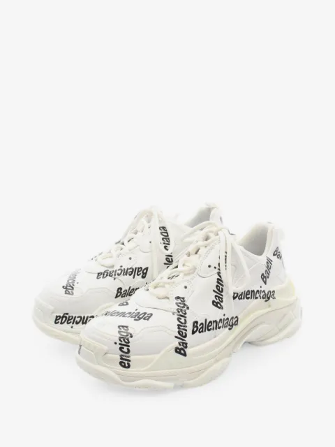 Balenciaga Pre-Owned 2010s Triple S logo-pattern sneakers