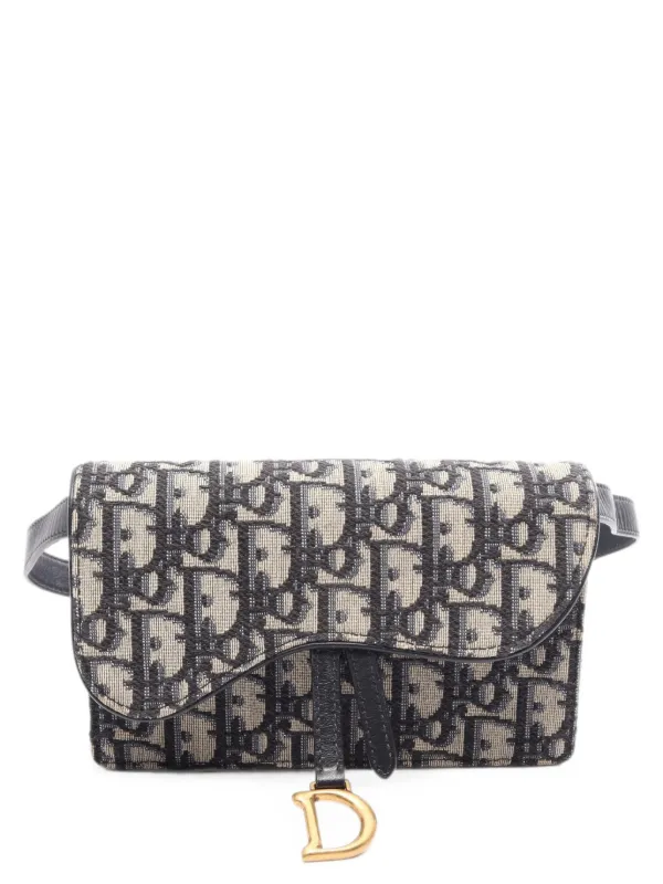 Dior Pre-owned 2000s Saddle Oblique Belt Bag in Neutrals