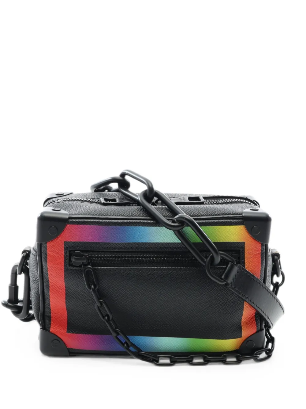 Louis Vuitton Pre-Owned 2019 Taiga rainbow chain shoulder bag - Nero