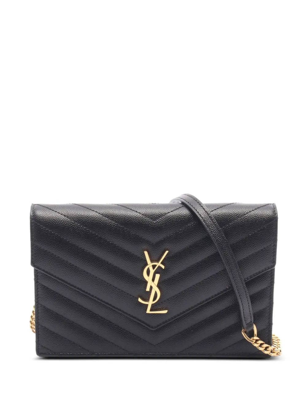 Saint Laurent Pre-Owned 2010s Cassandra envelope chain wallet - Nero
