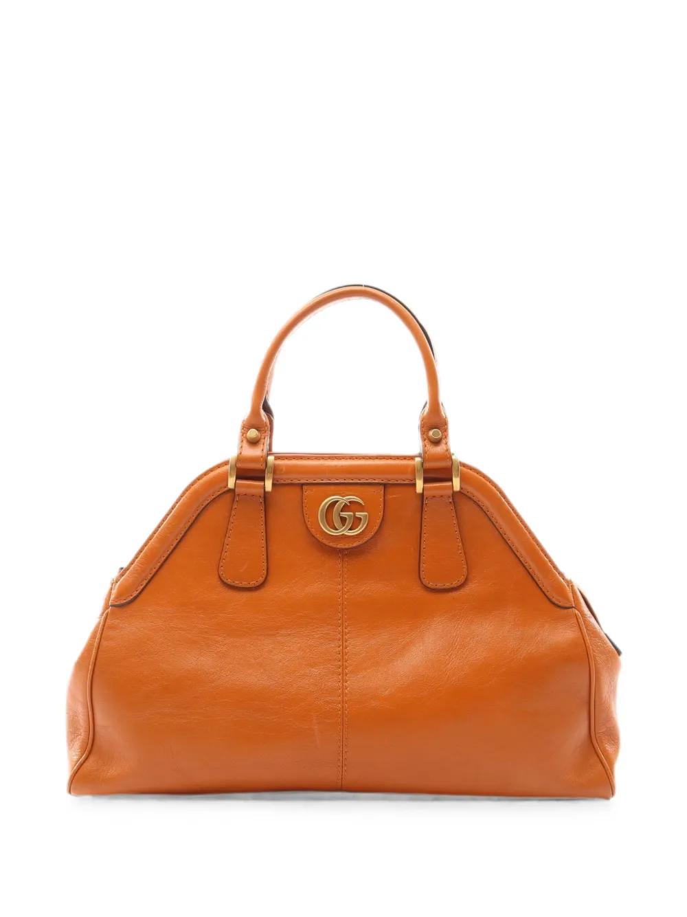 Gucci Pre-Owned 2000s Liber GG tiger head tote bag - Orange