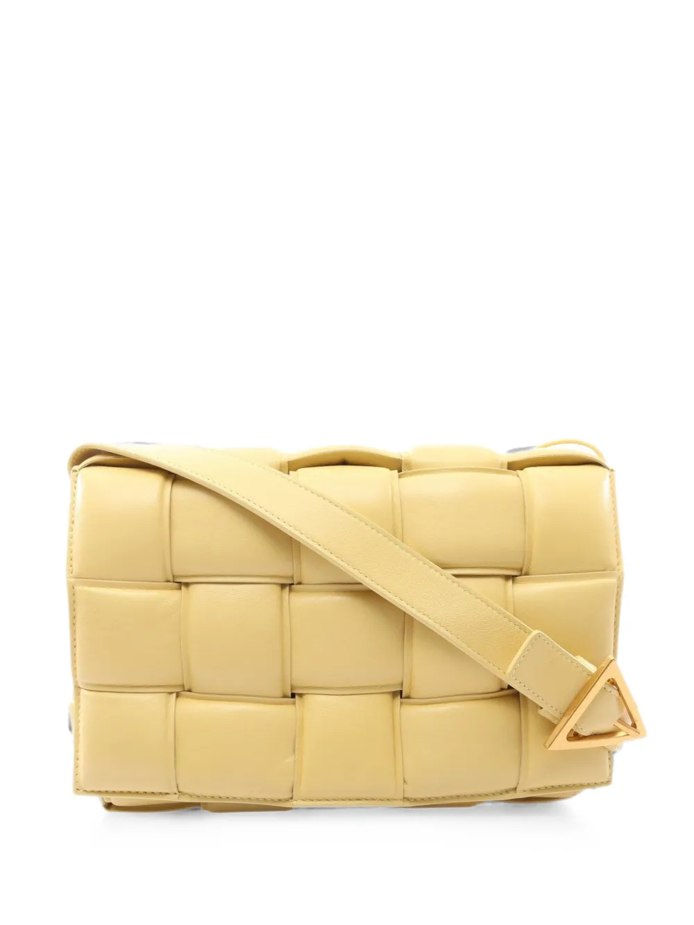Bottega Veneta Pre-Owned 2010s Cassette padded Intrecciato shoulder bag - Yellow