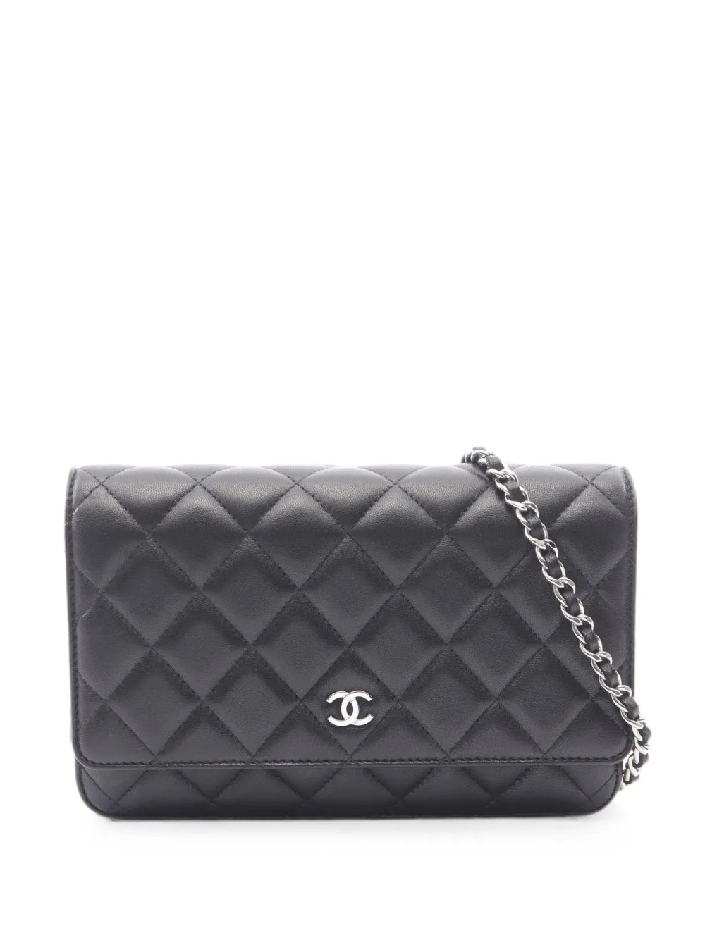 CHANEL Pre-Owned 2010s Matelassé leather chain shoulder bag - Black