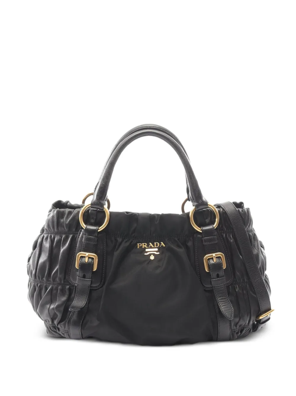 Prada Pre-Owned 2000s Gaufre buckled tote bag - Schwarz