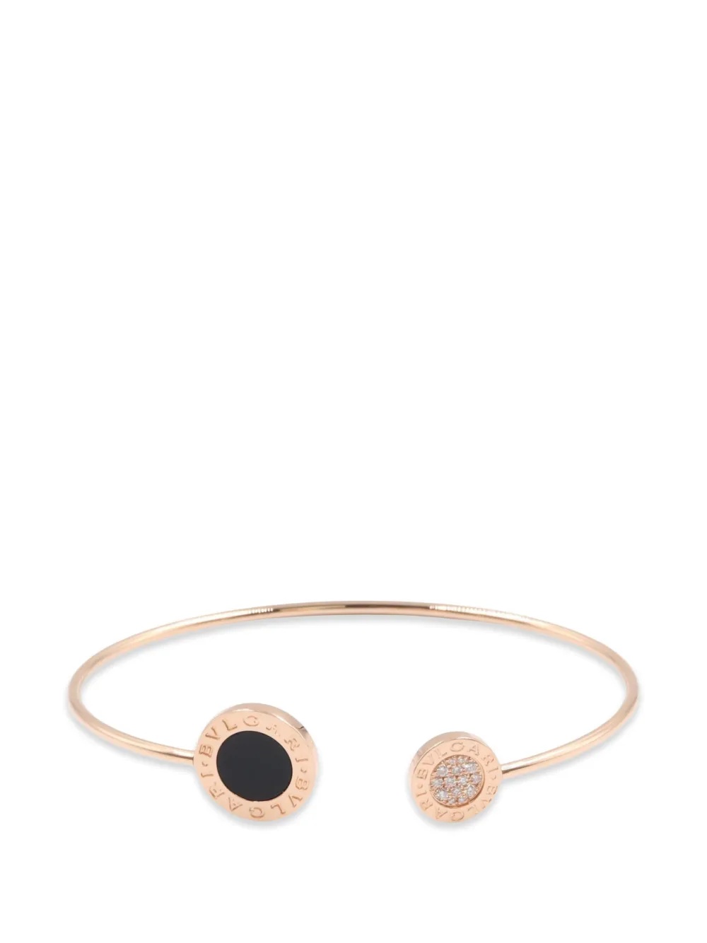 Bvlgari Pre-Owned 2010s onyx diamond bracelet - Rosa