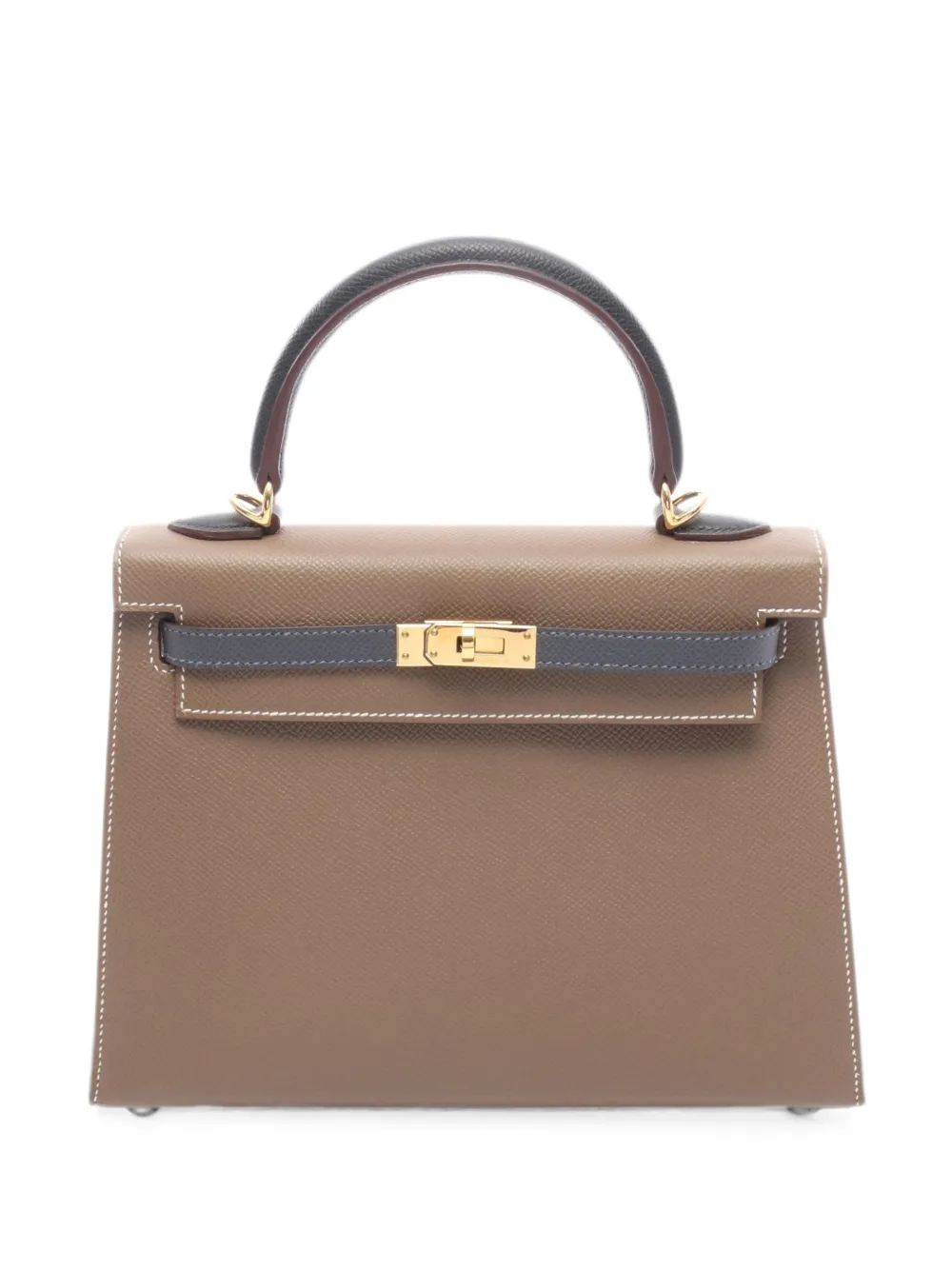 Hermès Pre-Owned Kelly 25 leather tote bag - Braun