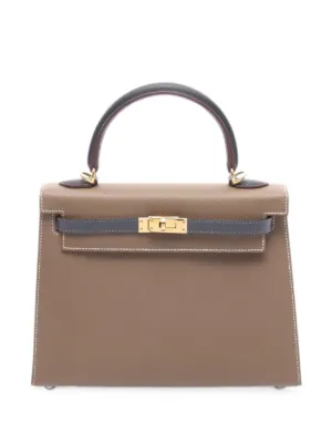 エルメス ケリー バングル GP レザー ブラウン シルバー 箱付 HERMES Hermès Pre-Owned 2021 Kelly 25 Handbag | Neutrals | FARFETCH