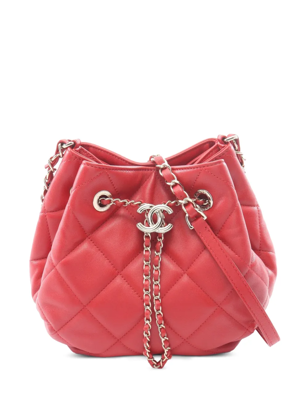 CHANEL Pre-Owned 2019 matelassé chain shoulder bag - Rosso