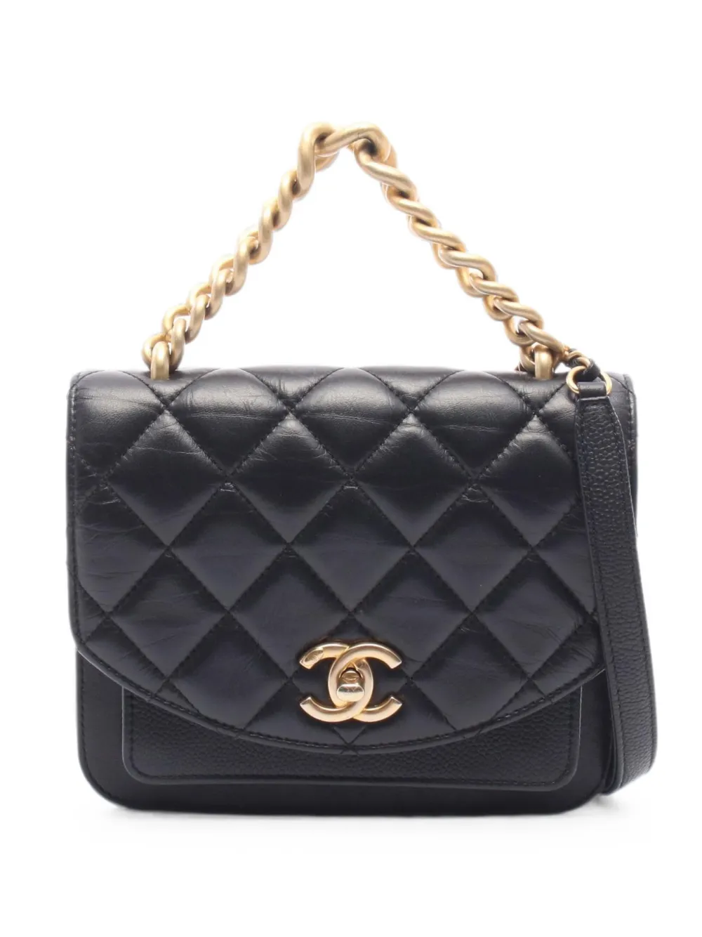 CHANEL Pre-Owned 2019 Matelassé chain shoulder bag - Nero