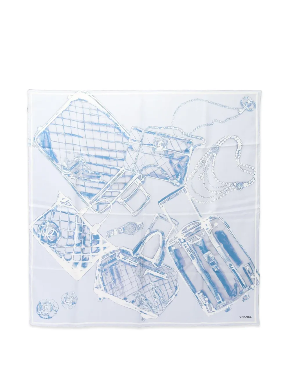CHANEL Pre-Owned 1986-1988 Coco Mark scarf - Blu