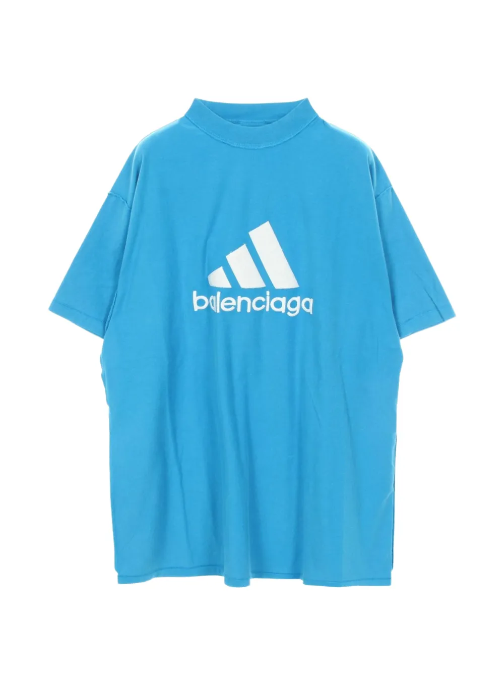 Balenciaga Pre-Owned 2010s logo-embroidered T-shirt - Blau