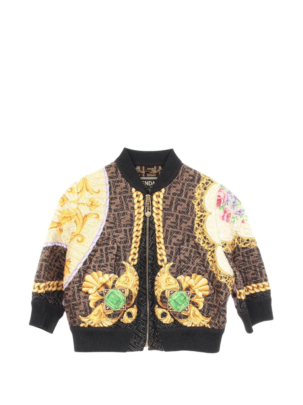 Fendi Pre-Owned 2010s Fendace Zucca blouson jacket - Marrone