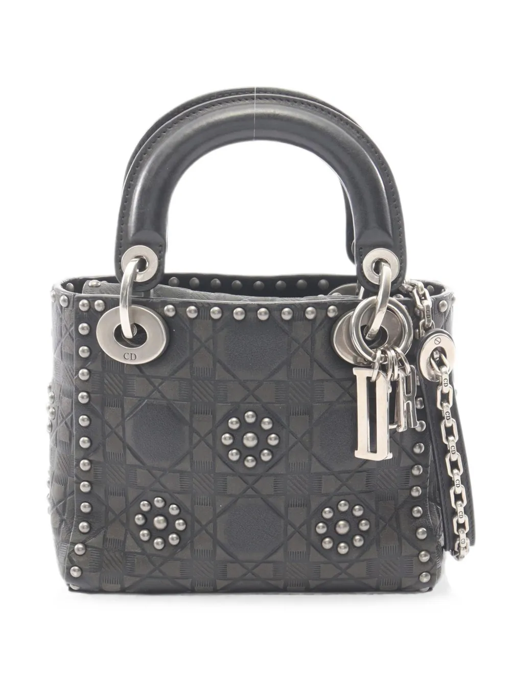 Christian Dior Pre-Owned 2000s Lady Dior studded tote bag - Black