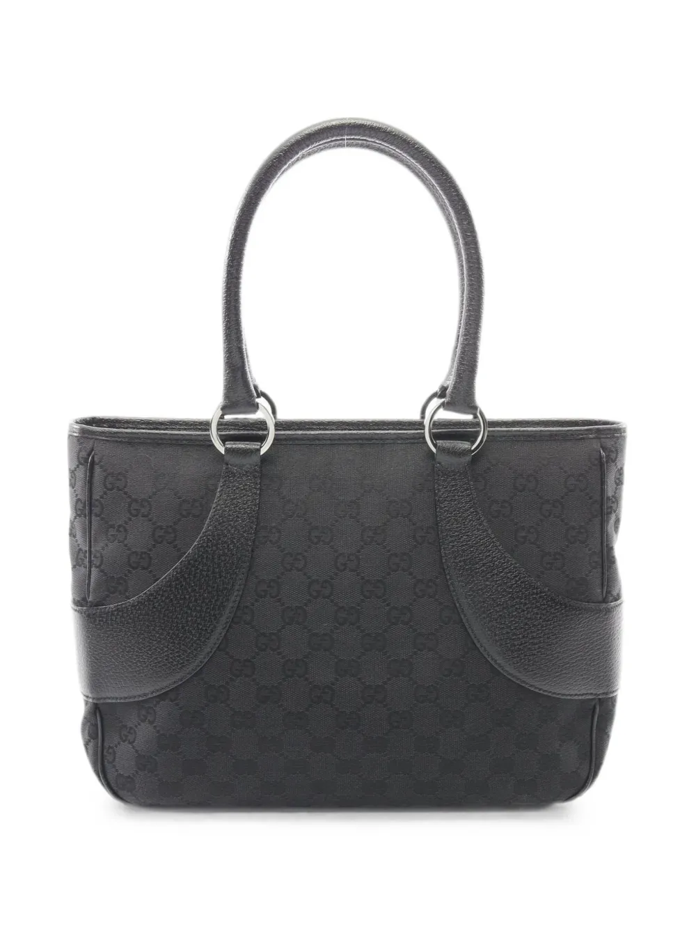 Gucci Pre-Owned 2010s GG canvas leather handbag - Black