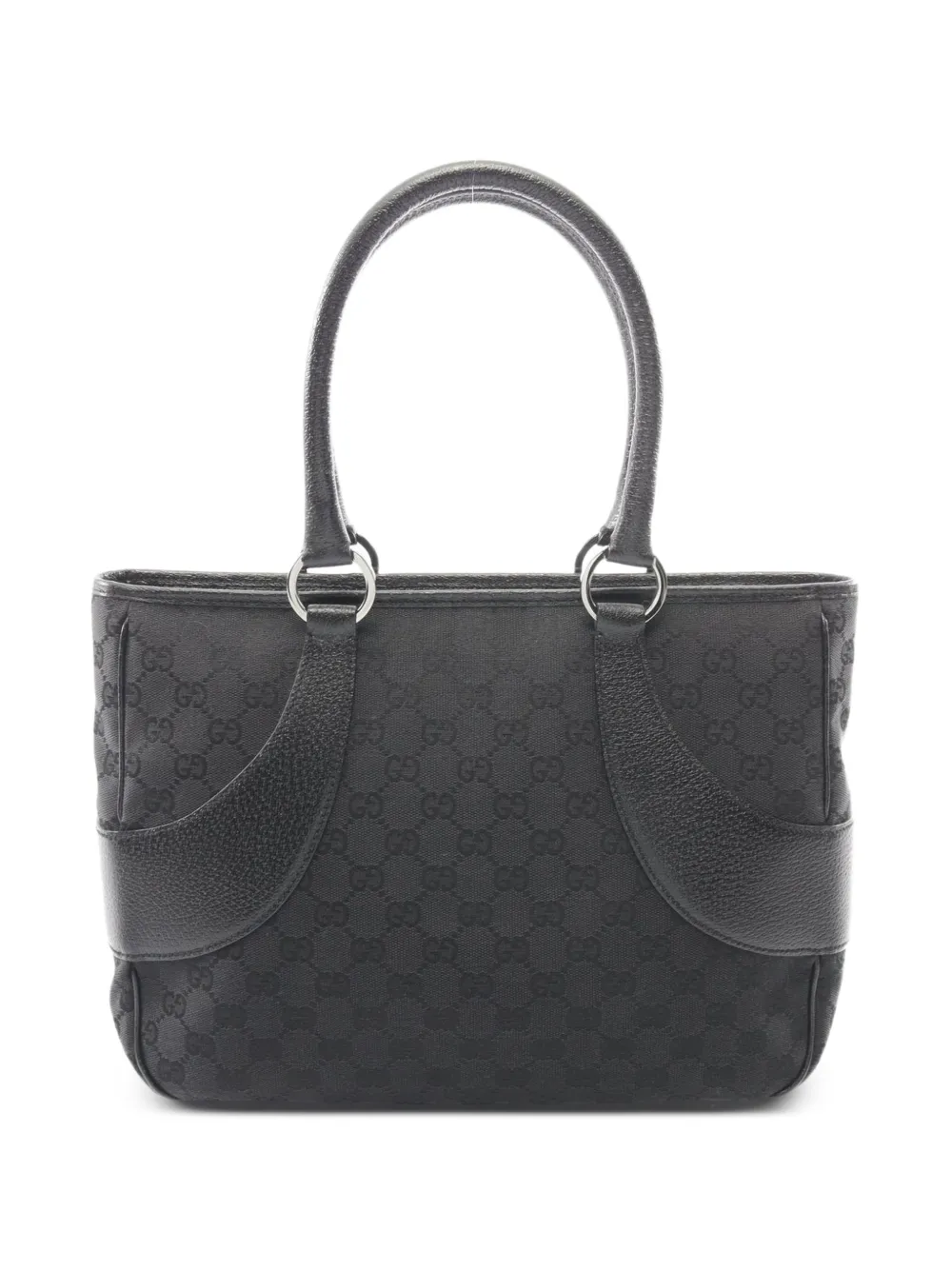Gucci Pre-Owned 2010s GG canvas leather handbag - Nero