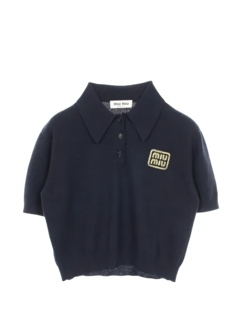 Miu Miu Pre-Owned 2010s logo-embroidered polo shirt