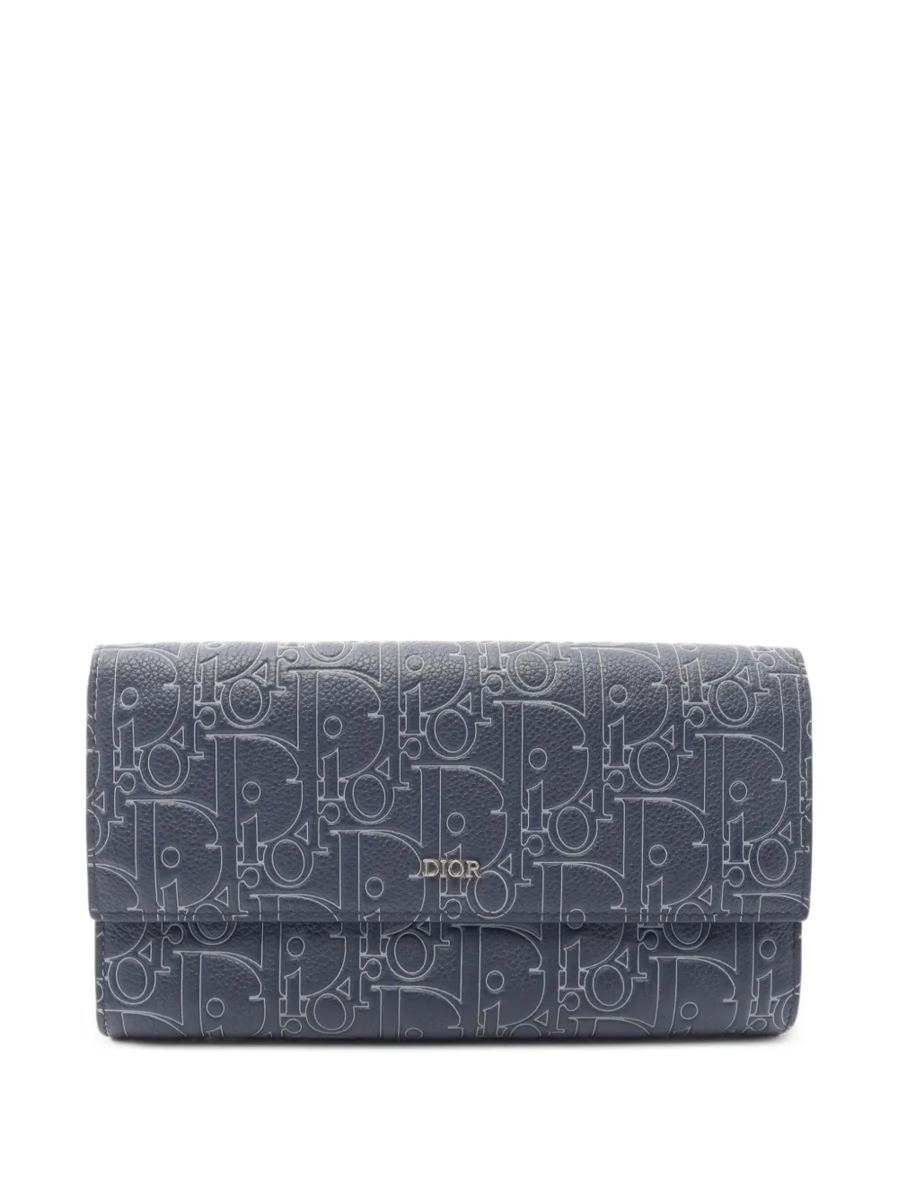 Christian Dior Pre-Owned 2000s long Gravity Outline flap wallet - Blu