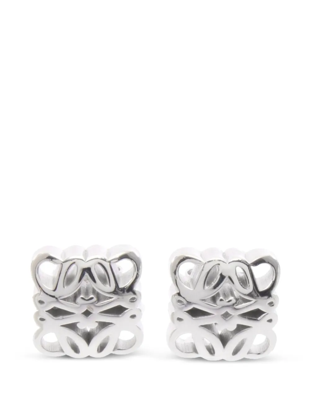Loewe Pre-Owned Anagram cut-out earrings - Silber