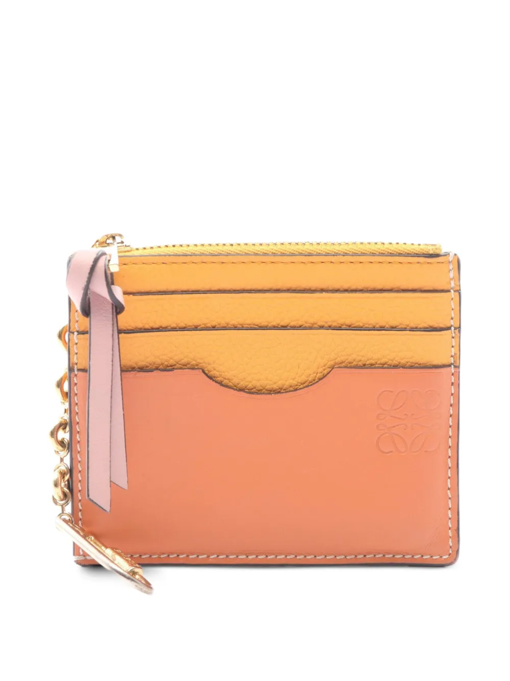 Loewe Pre-Owned 2010s Anagram coin card holder - Orange