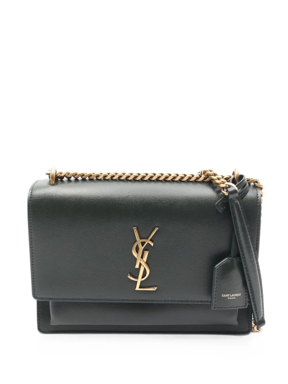 Saint Laurent Pre-Owned 2010s medium Sunset chain shoulder bag - Green