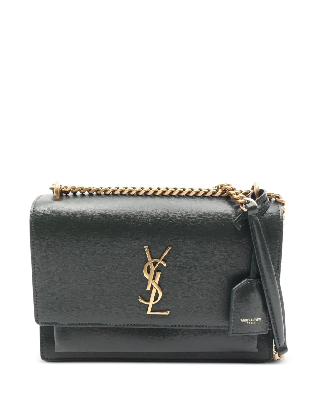 Saint Laurent Pre-Owned 2010s medium Sunset chain shoulder bag - Verde