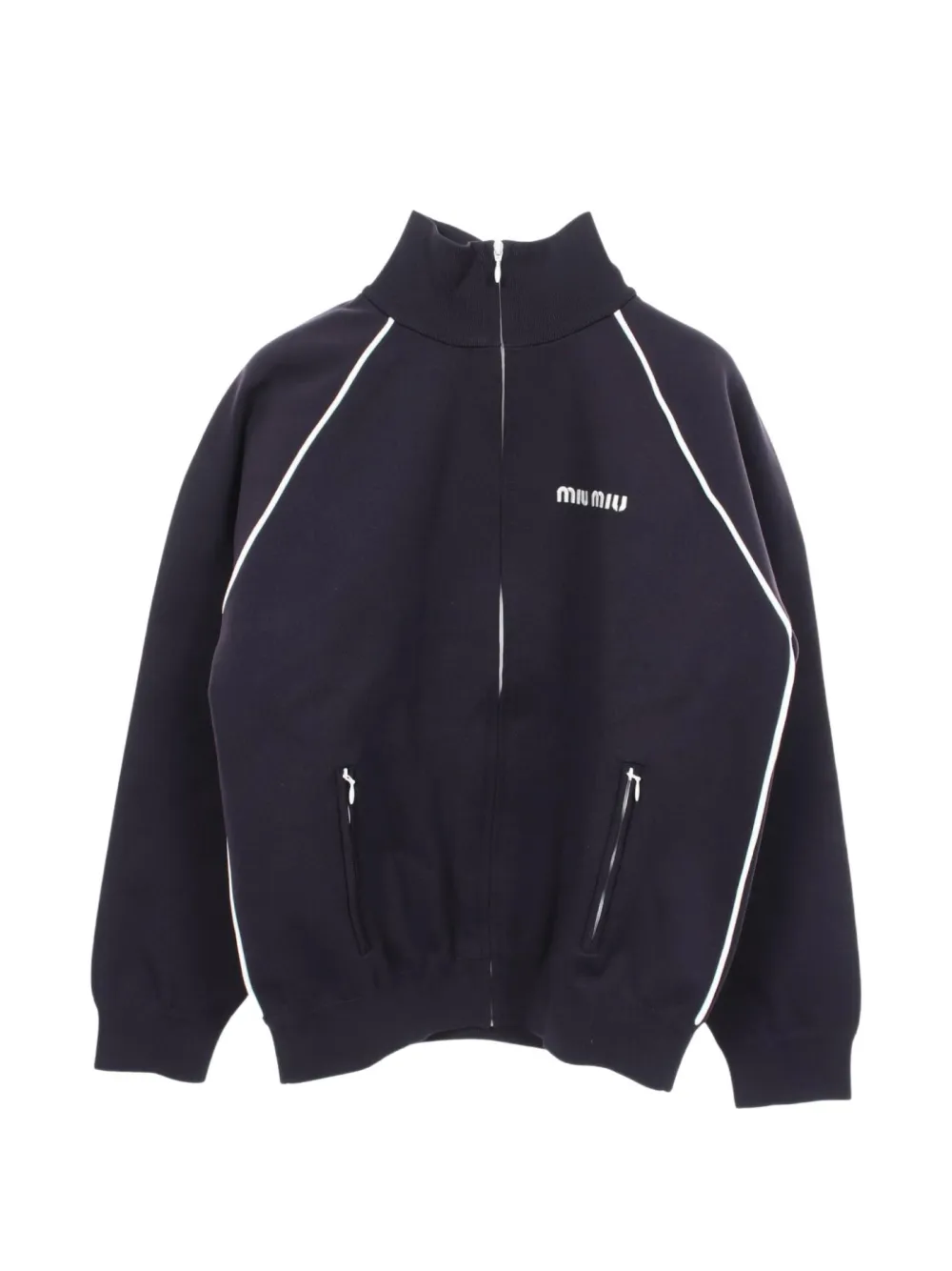 Miu Miu Pre-Owned 2010s logo-print track jacket - Schwarz