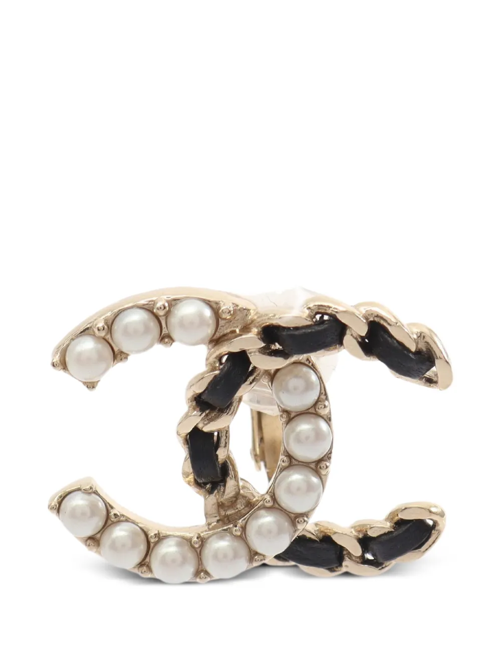 CHANEL Pre-Owned 2022 CC Coco Mark earrings - Oro