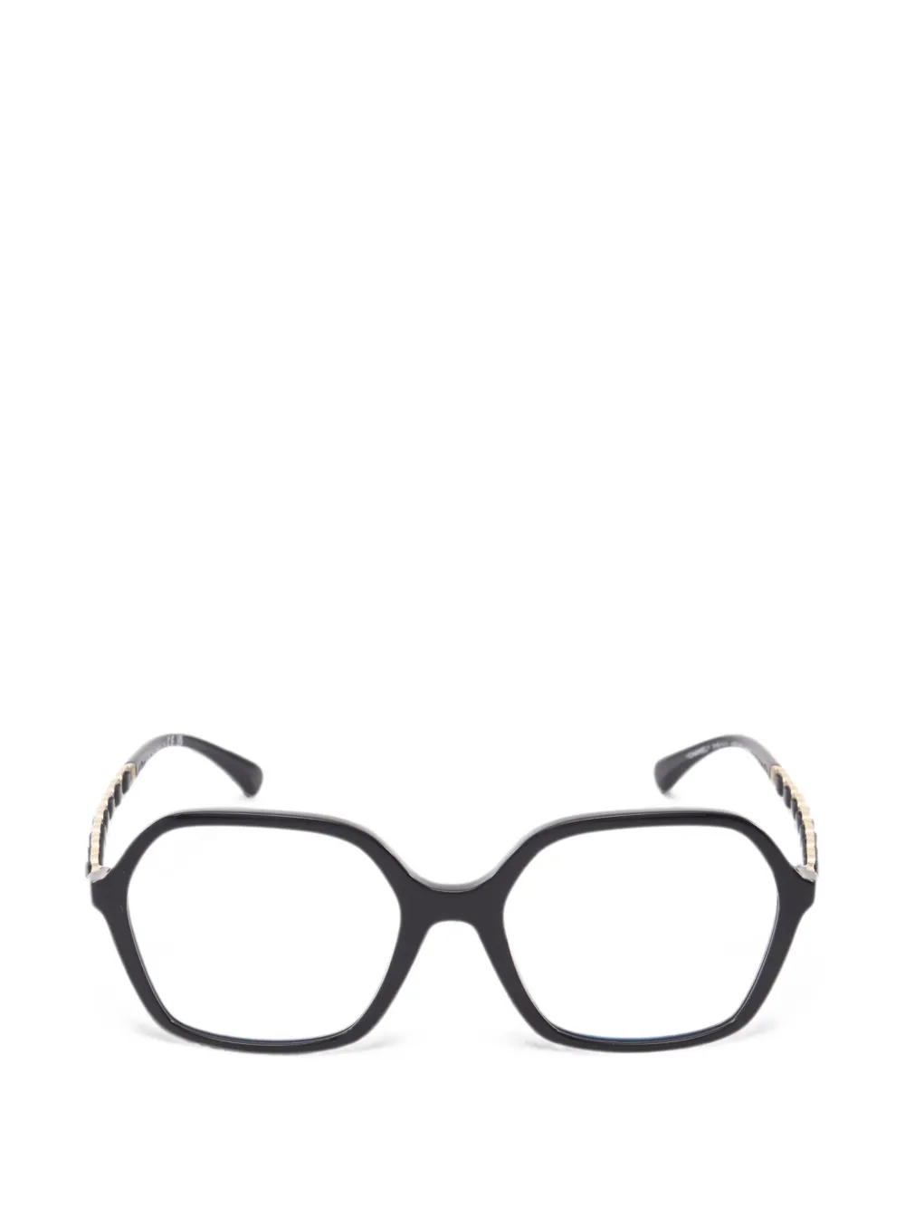 CHANEL Pre-Owned 1986-1988 logo-detail glasses - Nero