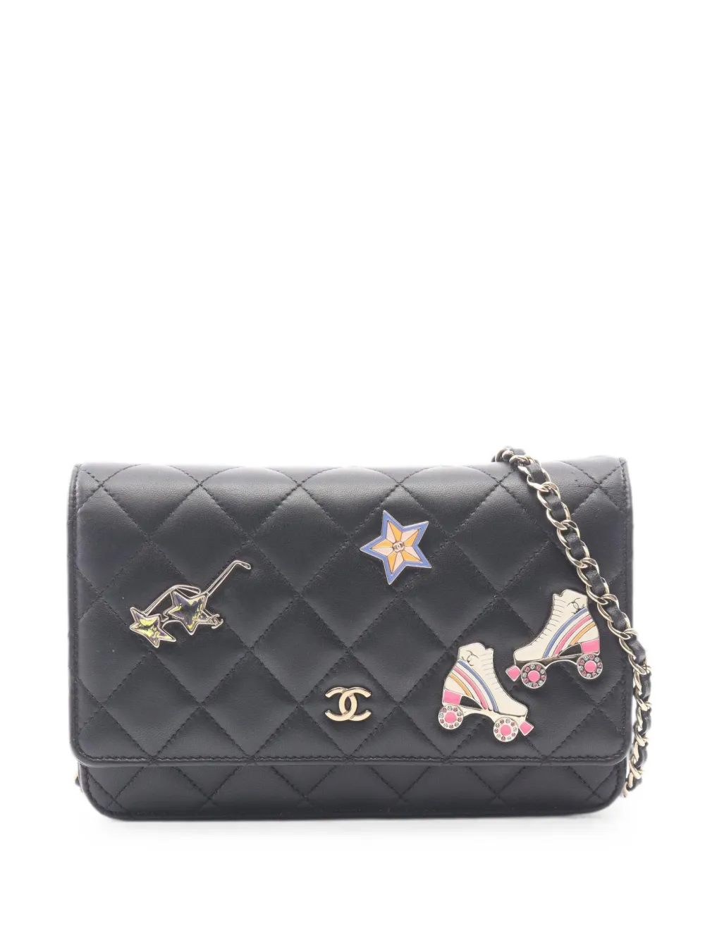 CHANEL Pre-Owned Matelassé charm-details shoulder bag - Nero